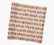 A square sheet of wrapping paper featuring a colorful birthday candle print on a cream background, shown at an angle against a plain white background.