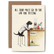 Card with a black lab in a lab coat with a testing set up. Text above reads "All food must go to the lab for testing".