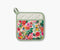 Floral pot holder with green border on a white background