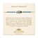 A cream, Cast of Stones branded backing card holds a crystal-beaded bracelet labelled "Fertility Bracelet". There is an informational paragraph below the bracelet detailing the properties of each crystal and its benefits.