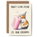 Birthday card with a hamster wearing a party hat and holding a bar of soap with the text 'Forget clean eating, it's your birthday!'