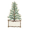 A paper table setting of an illustrative cedar tree.