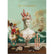 A painting of a bust of a woman, covered in shells and other underwater elements such as anemone. The bust sits on  wooden table that also displays a vase of flowers, more shells, and a coral used as a candle holder. The background of the painting is a ship sailing on the ocean with clouds behind it. Gold cursive text at the top reads "You're a Goddess".