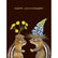 Two chipmunks, each with a flower on their heads. Above them , gold text reads "Happy Anniversary!"