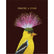 A black card with a painting of a yellow bird with a bright pink flower on its head. Gold text above it reads "You're a star".